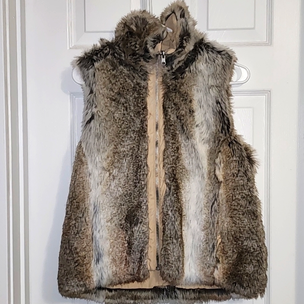 Weatherproof Garnent Company reversible Faux Fur vest Sz S